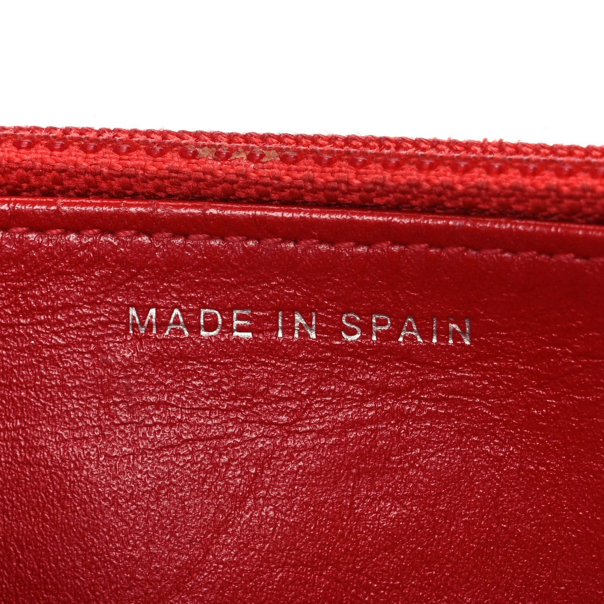Glazed Calfskin Quilted Reissue Wallet On Chain WOC Red