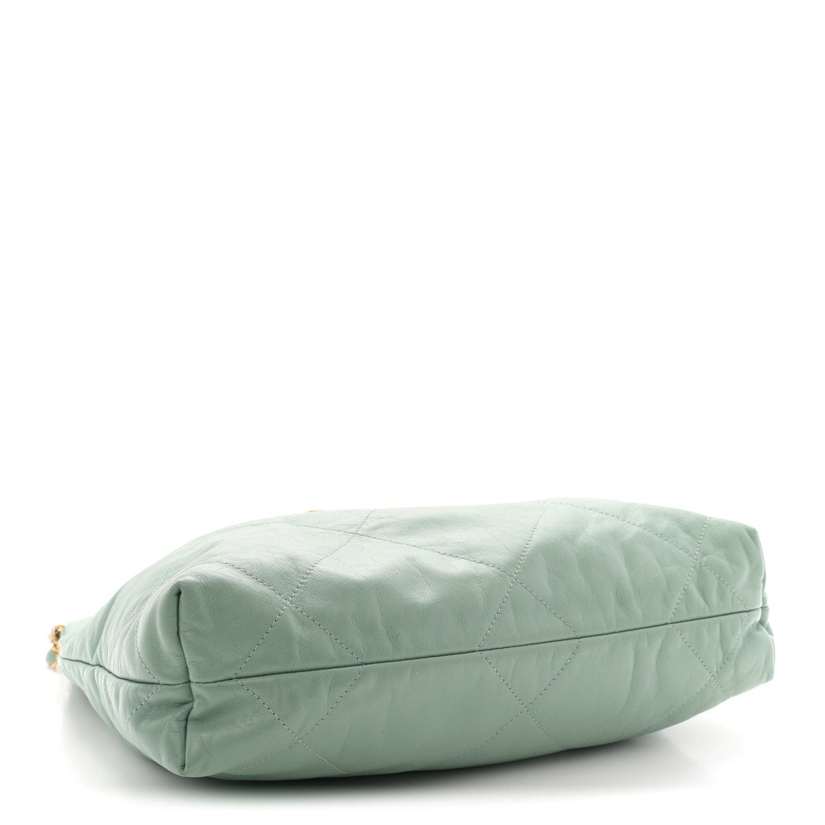 Shiny Calfskin Quilted Small Chanel 22 Light Green