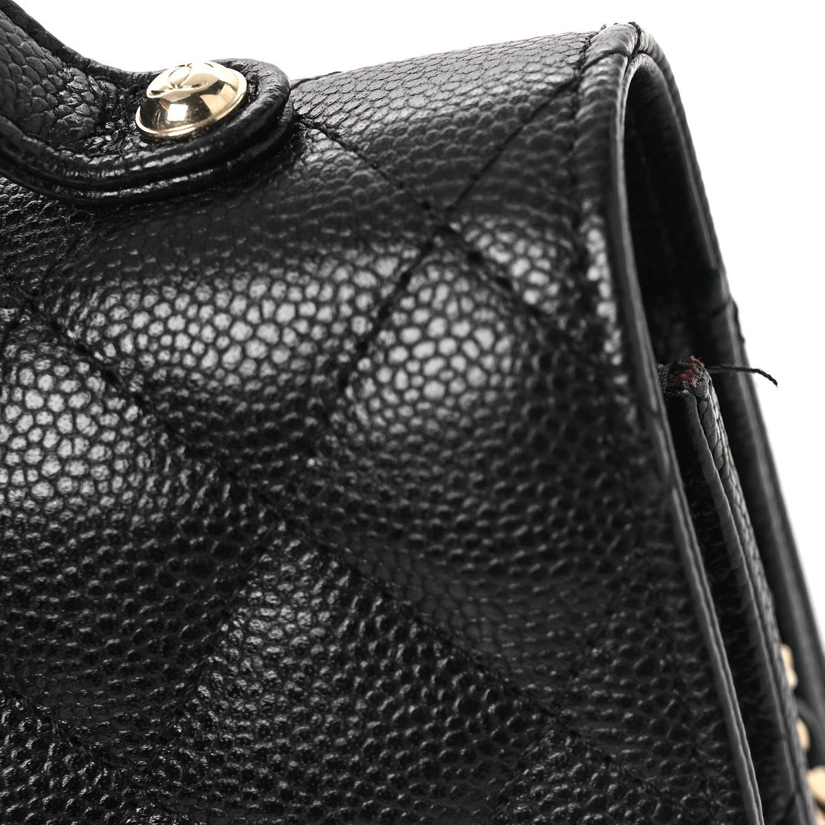 Caviar Quilted Business Affinity Clutch With Chain Black