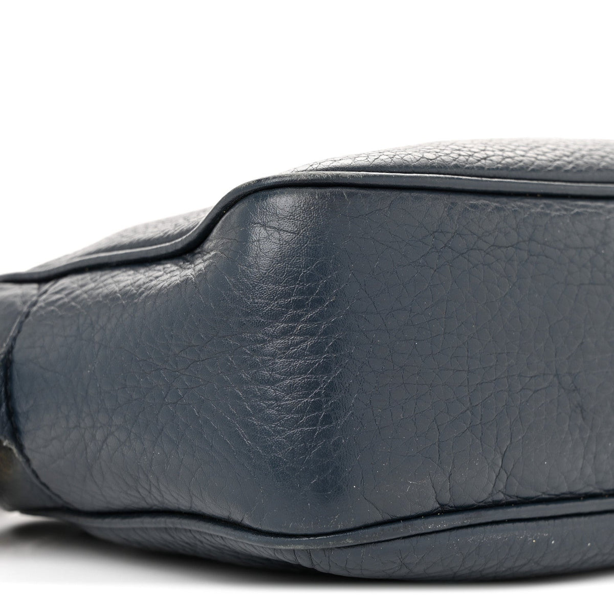 Pebbled Calfskin Small Soho Disco Bag Blue