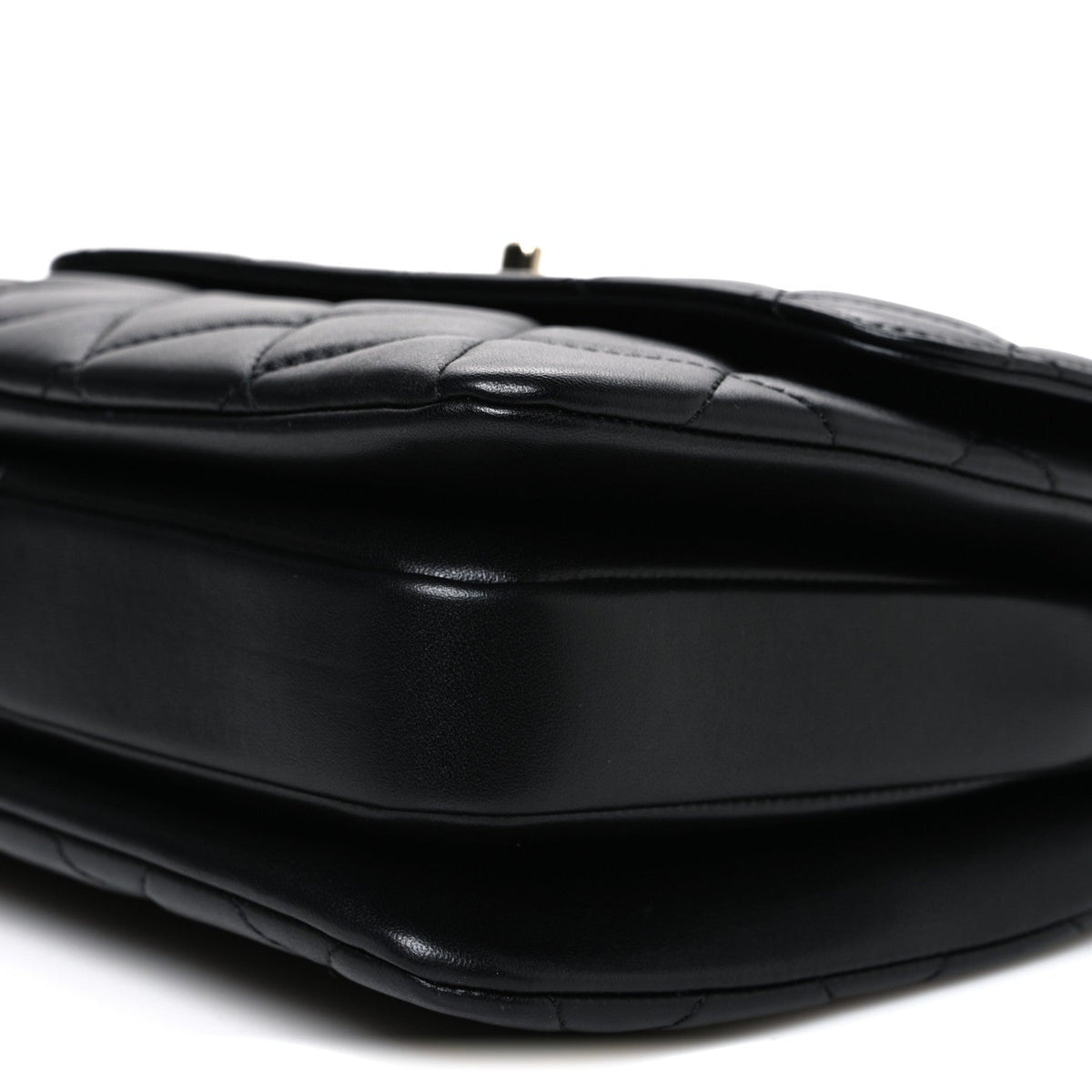 Lambskin Quilted Small Trendy CC Dual Handle Flap Bag Black