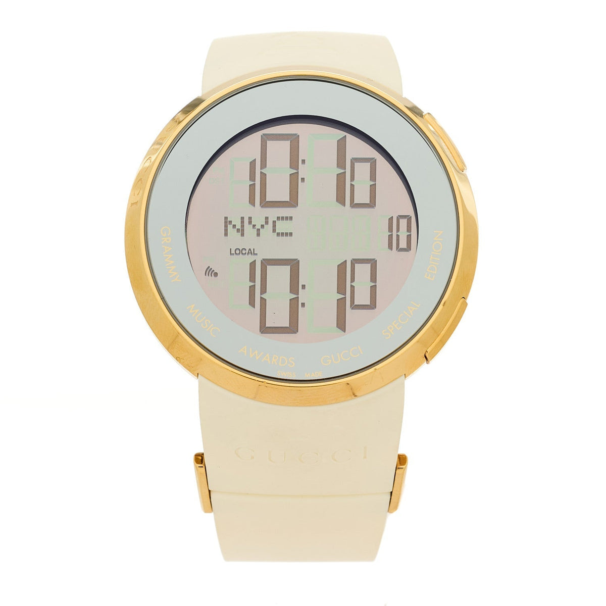 Stainless Steel Rubber 45mm Digital I-Gucci Guccissima Grammy Awards Watch