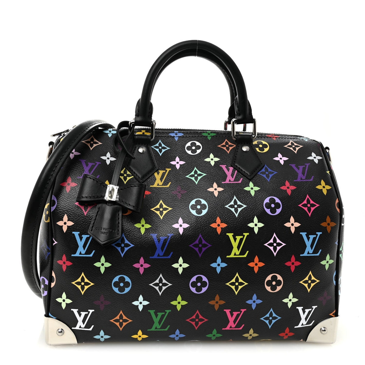 LV X TM Monogram Multicolor Speedy Soft 30 Black