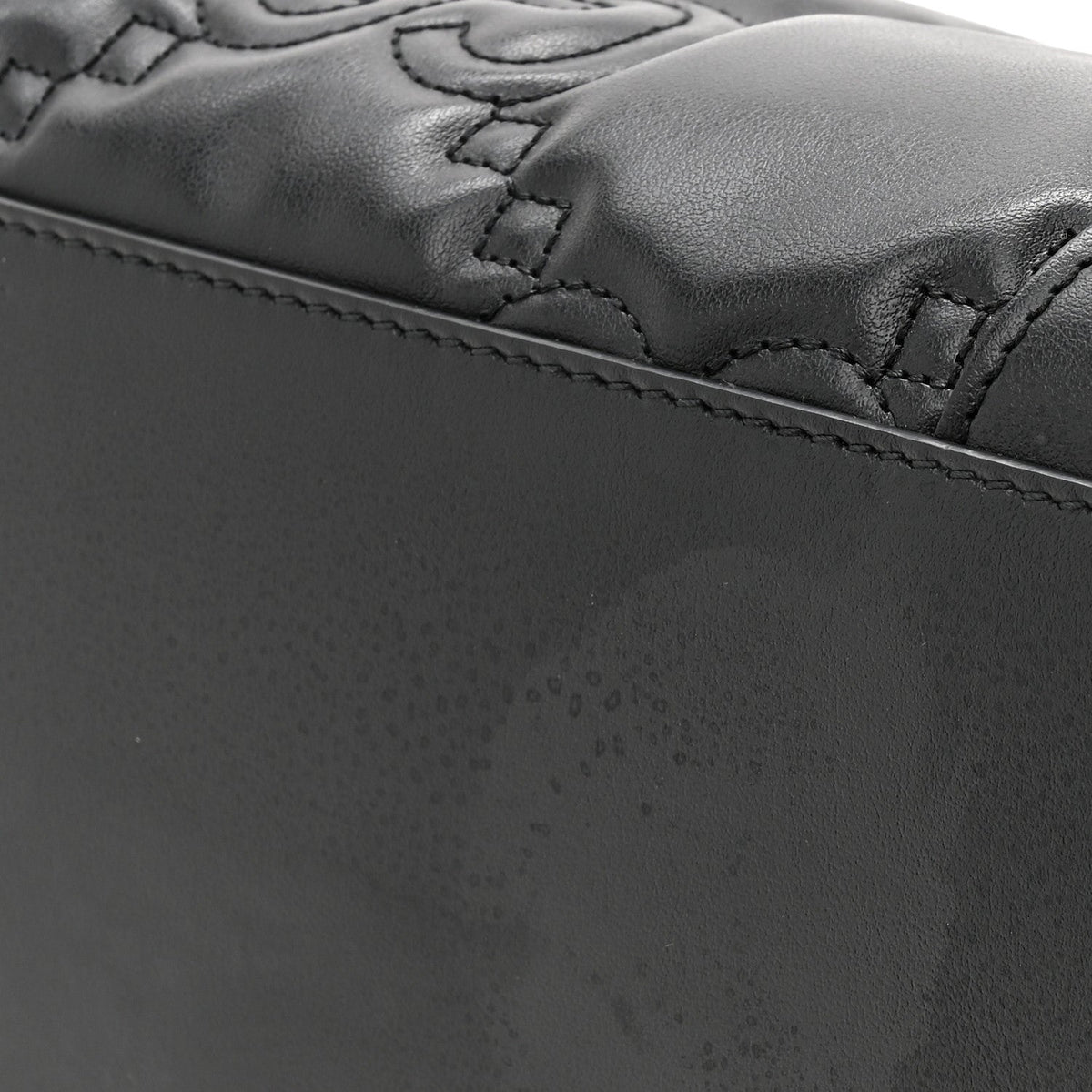 Calfskin GG Matelasse Medium Ophidia Shopping Tote Black