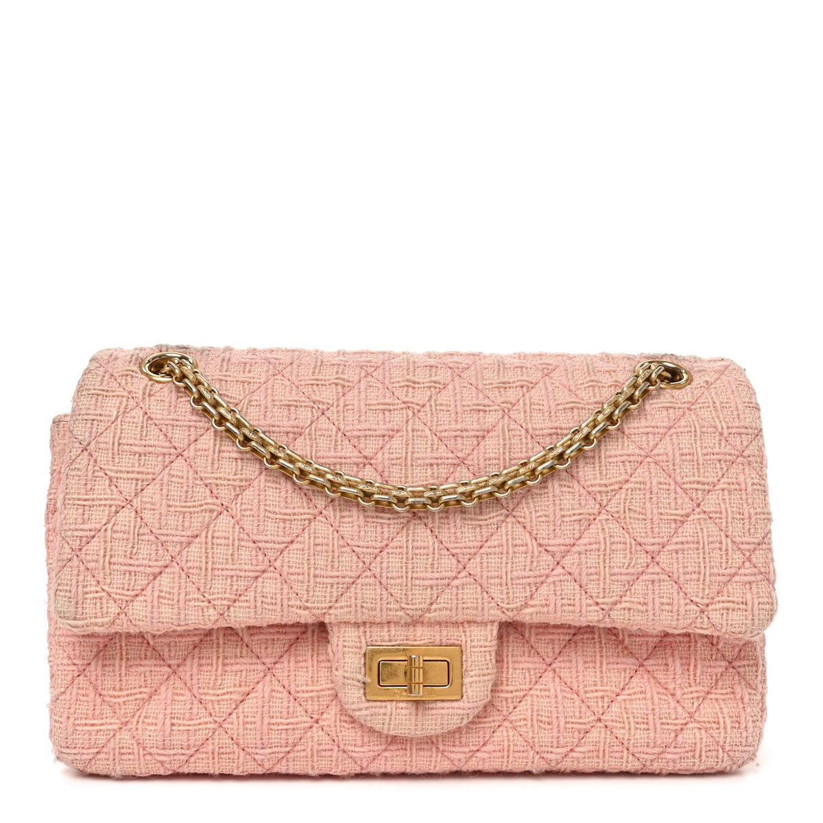 Wool Tweed Quilted 2.55 Reissue 225 Flap Light Pink