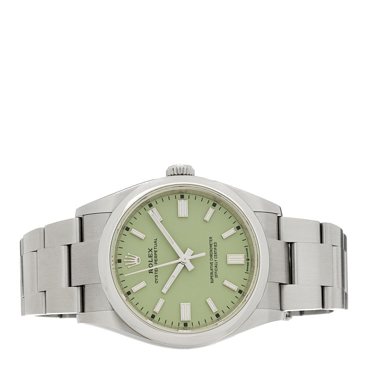 Stainless Steel 36mm Oyster Perpetual Watch Pistachio 126000