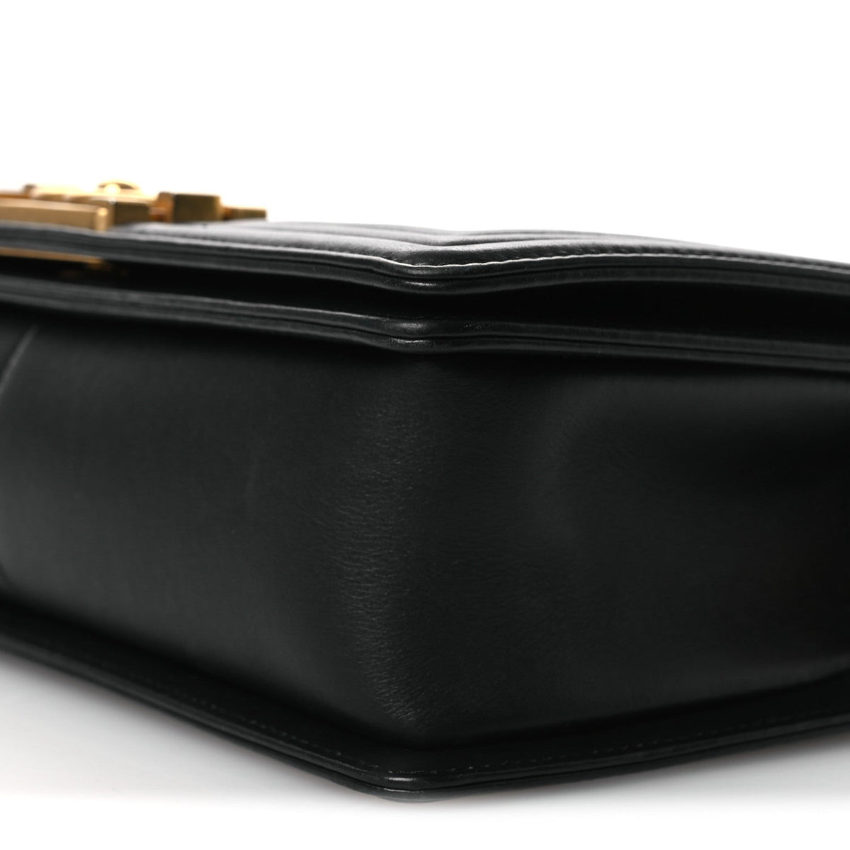 Lambskin Quilted Medium Boy Flap Black