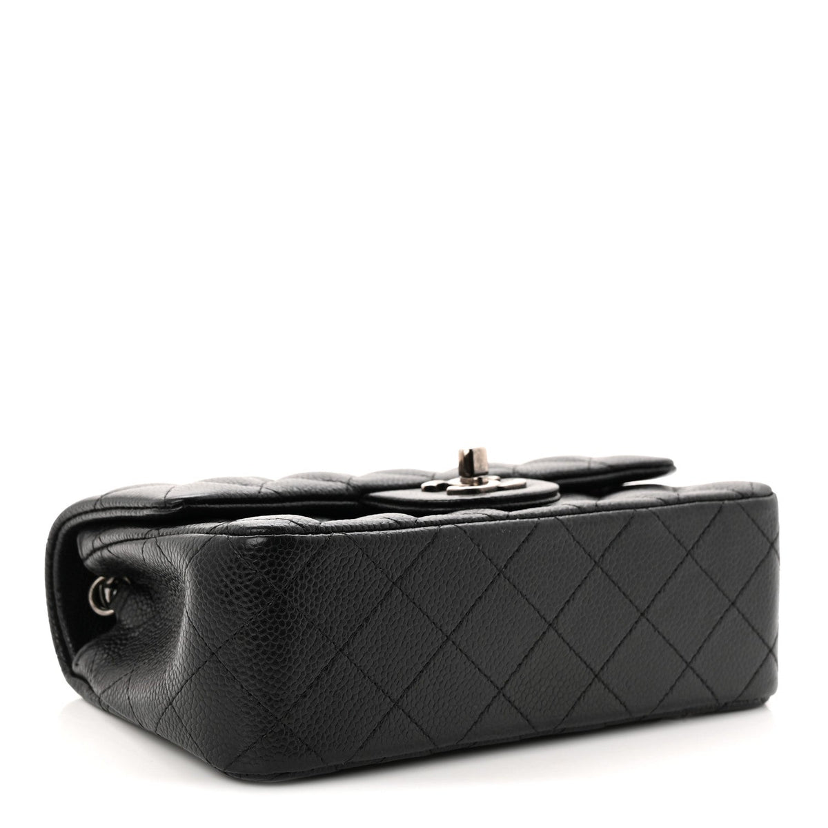 Caviar Quilted Mini Rectangular Flap Black