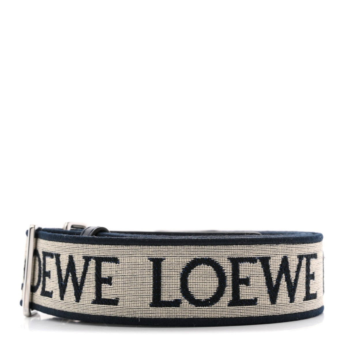 Calfskin Jacquard Anagram Strap Navy Black