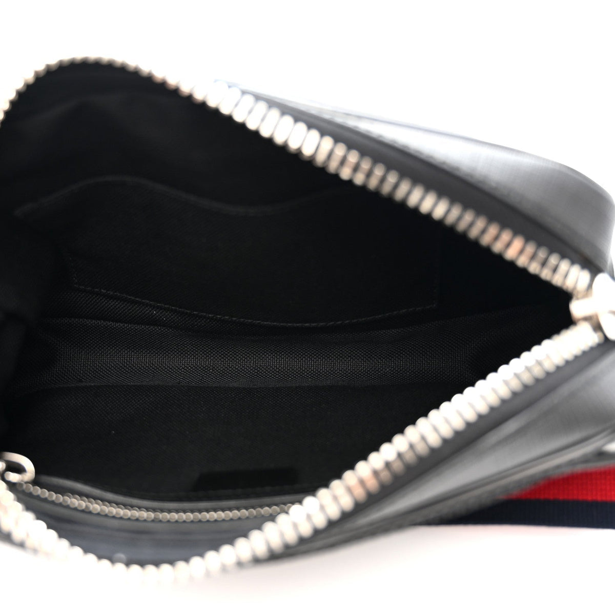 Soft GG Supreme Monogram Web Belt Bag Black Grey