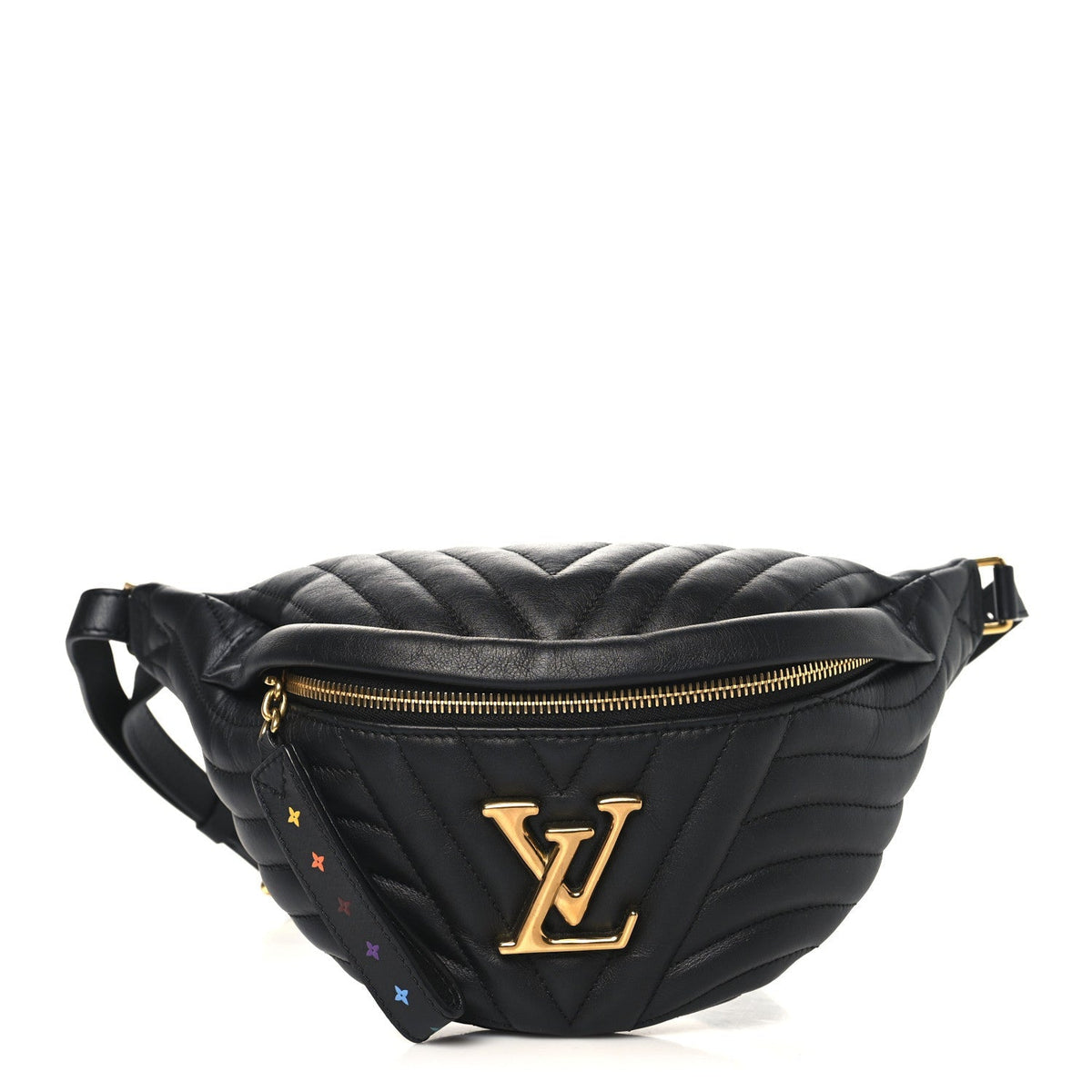 Calfskin Quilted New Wave Bumbag Black