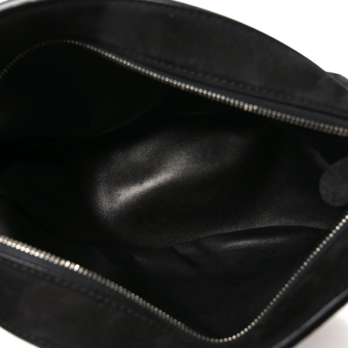 Suede Small Slouchy Banana Bag Black