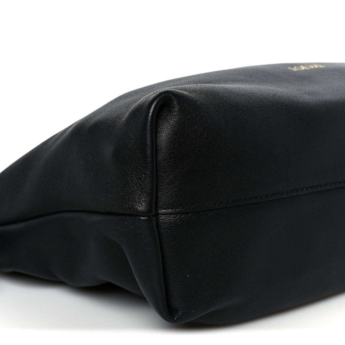 Mellow Nappa Medium Donut Chain Flamenco Knot Clutch Black