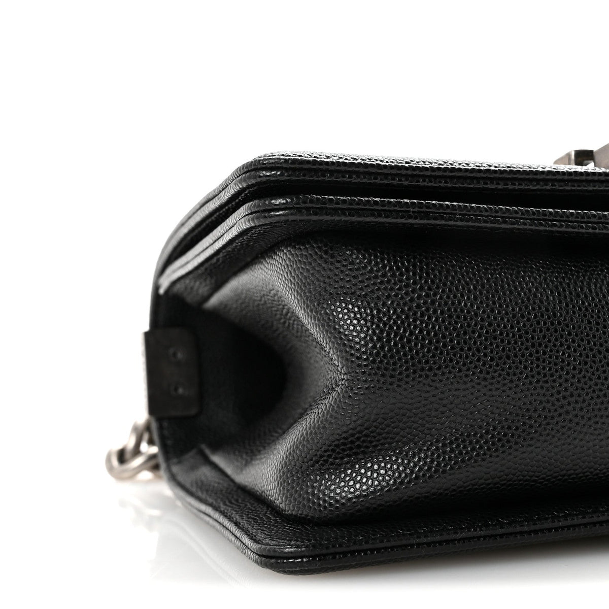 Caviar Quilted Small Boy Flap Black