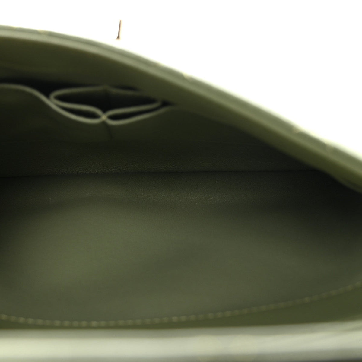 Lambskin Quilted Small Trendy CC Flap Dual Handle Bag Green