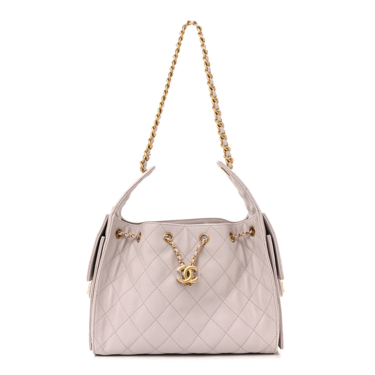 Caviar Quilted Small Chanel 25 Handbag Lilas Lilac