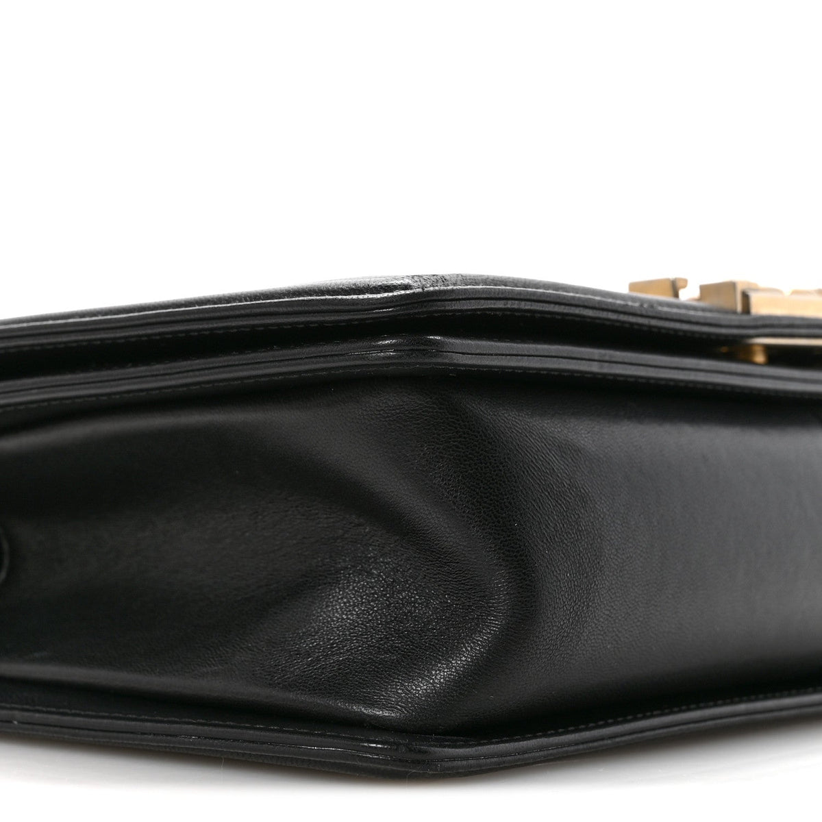 Lambskin Quilted Medium Boy Flap Black