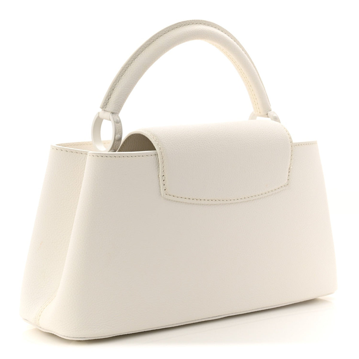 Taurillon Capucines East West MM Optic White