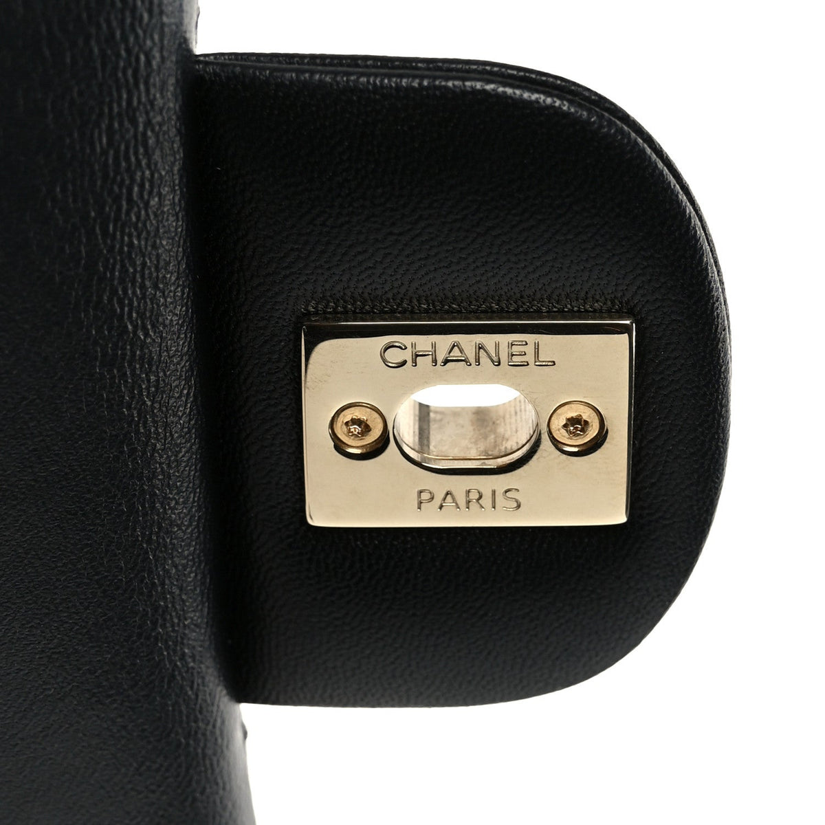 Lambskin Quilted Mini Rectangular Flap Black