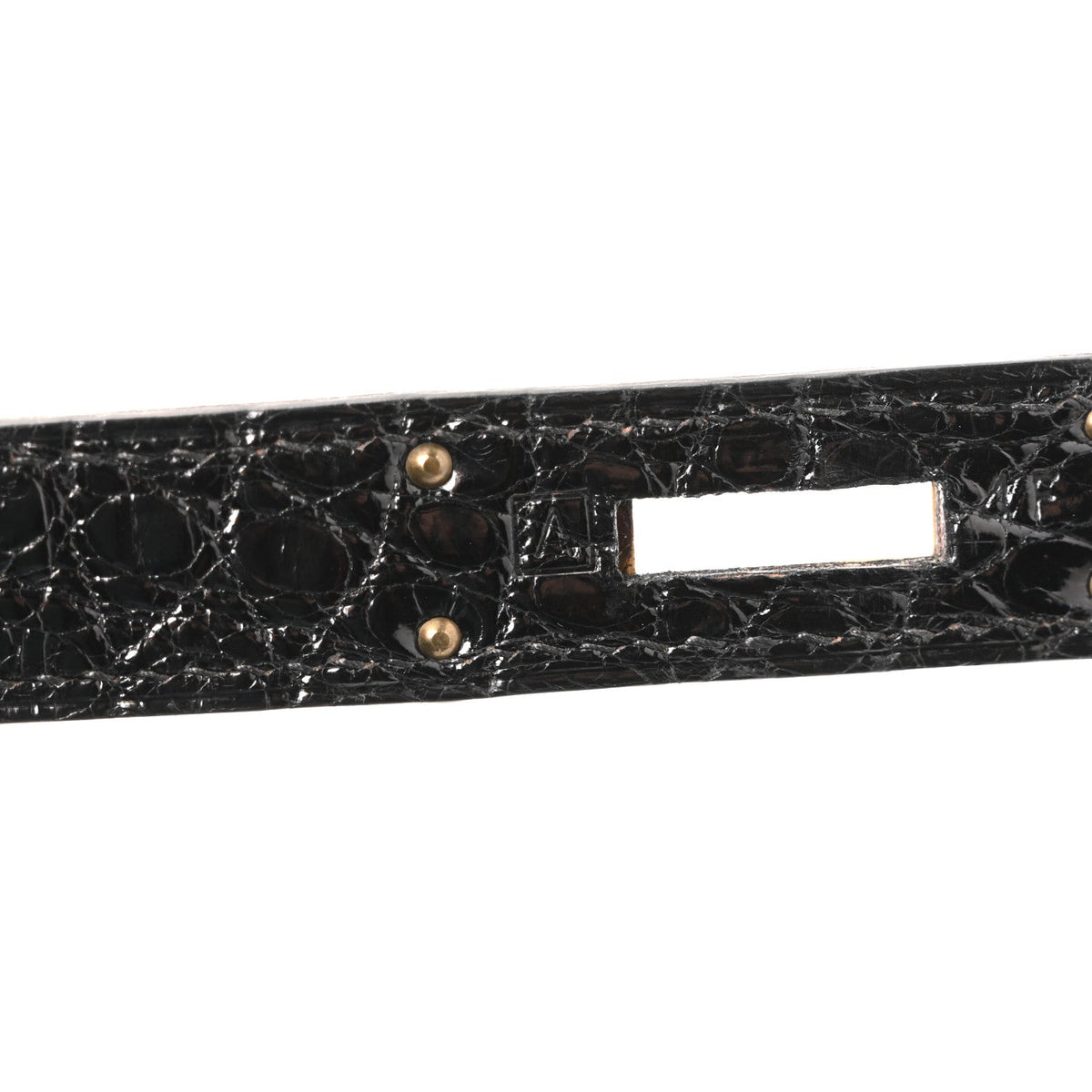 Shiny Alligator Kelly Sellier 32 Black