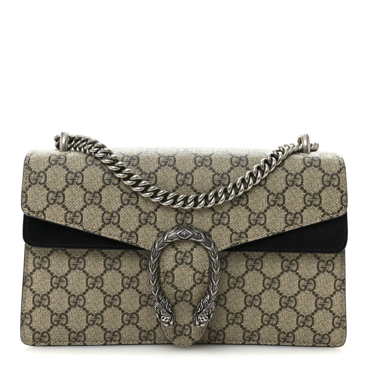 GG Supreme Monogram Small Dionysus Shoulder Bag Black