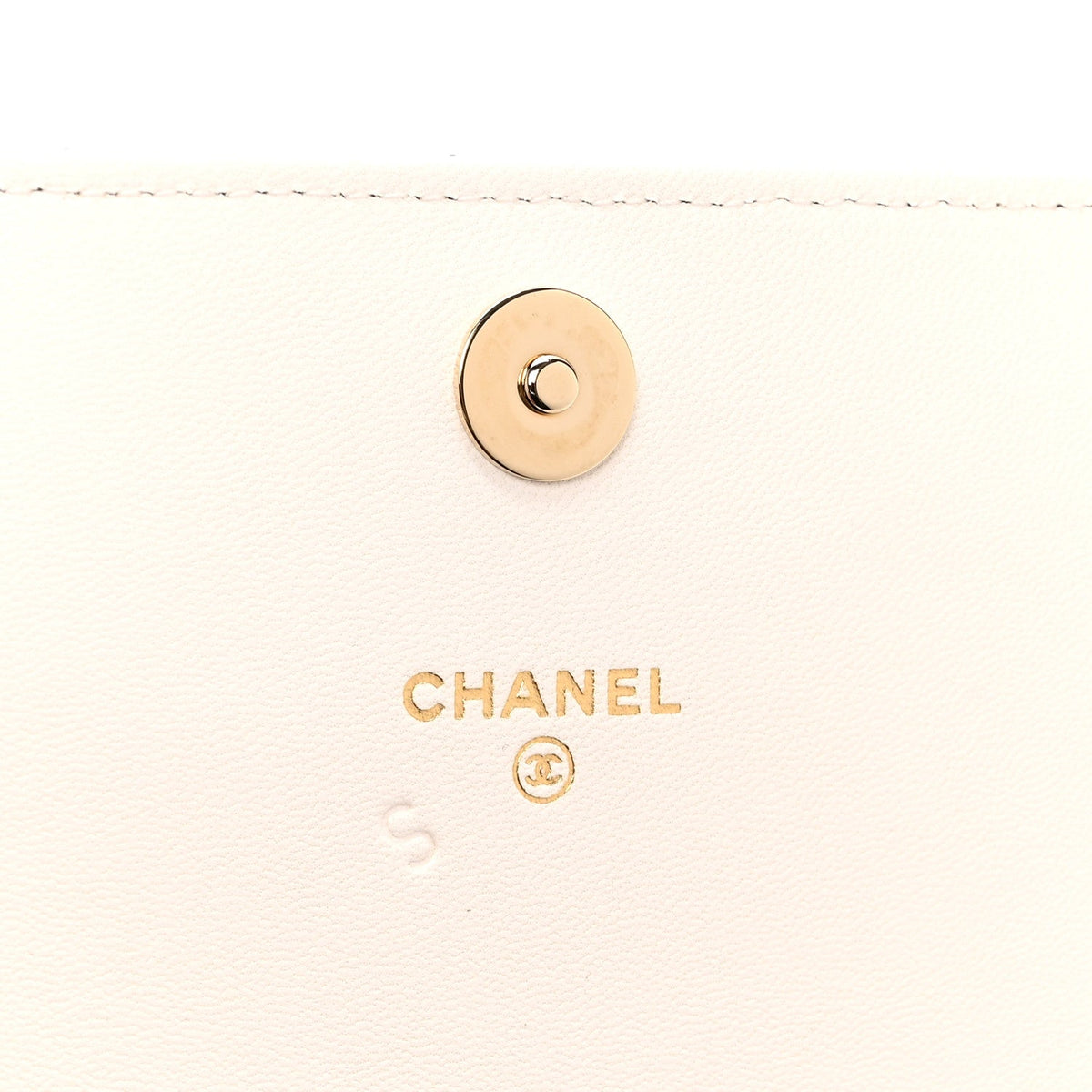Lambskin Quilted Book Wallet On Chain WOC Black