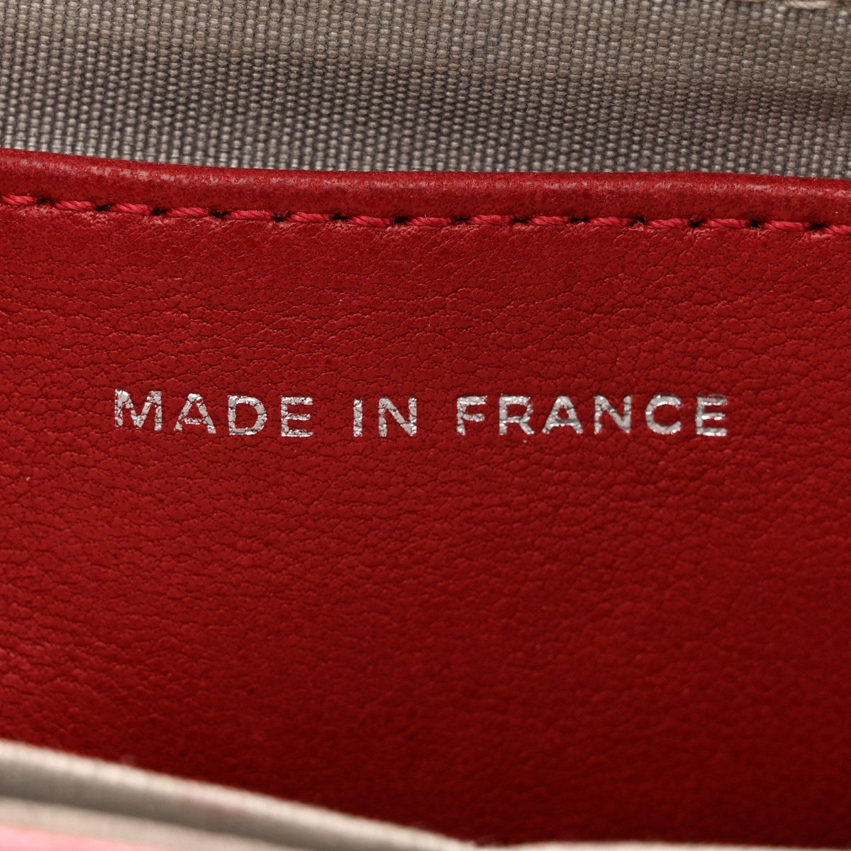 Lambskin Half Moon Wallet On Chain WOC Red