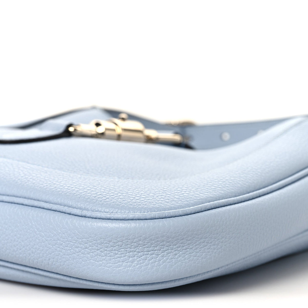 Grained Calfskin Web Medium Jackie 1961 Hobo Light Blue