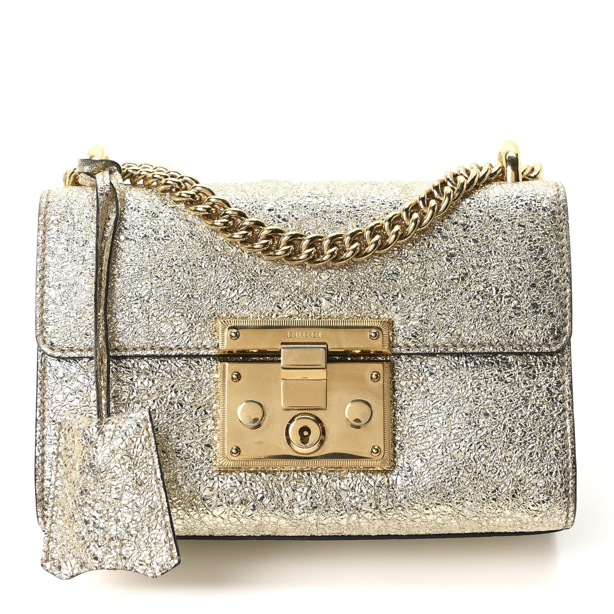 Galassia Small Padlock Shoulder Bag Platino
