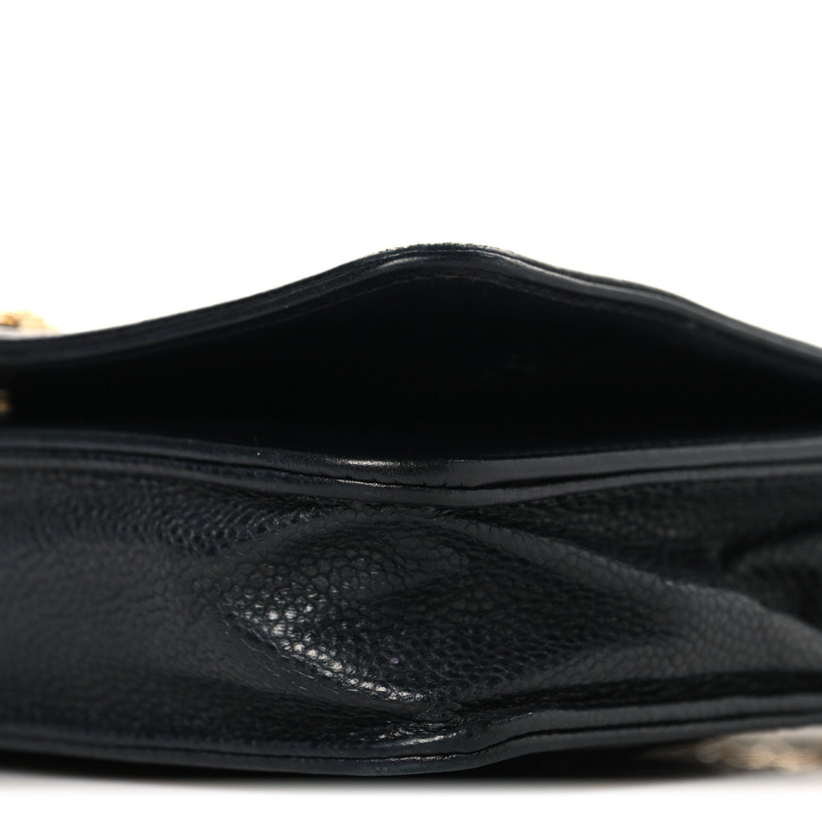 Caviar Quilted Boy Wallet On Chain WOC Black