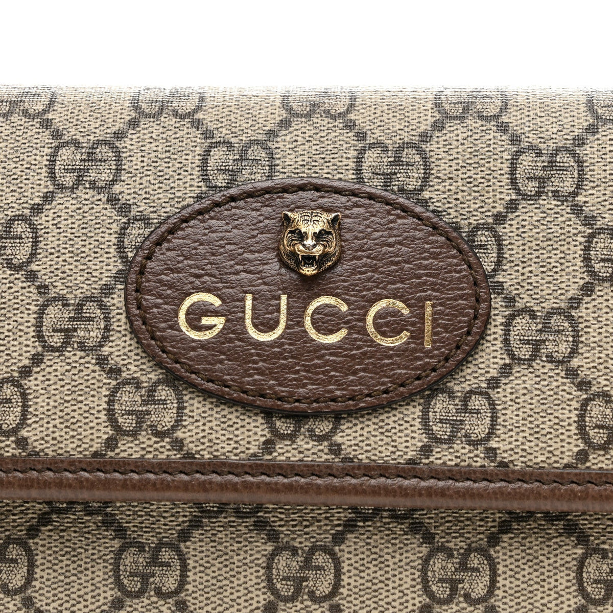 GG Supreme Monogram Neo Vintage Web Belt Bag Brown
