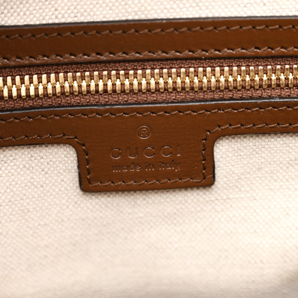 GG Supreme Monogram Azalea Calfskin Retro Interlocking G Buckle Backpack Beige Ebony Brown Sugar