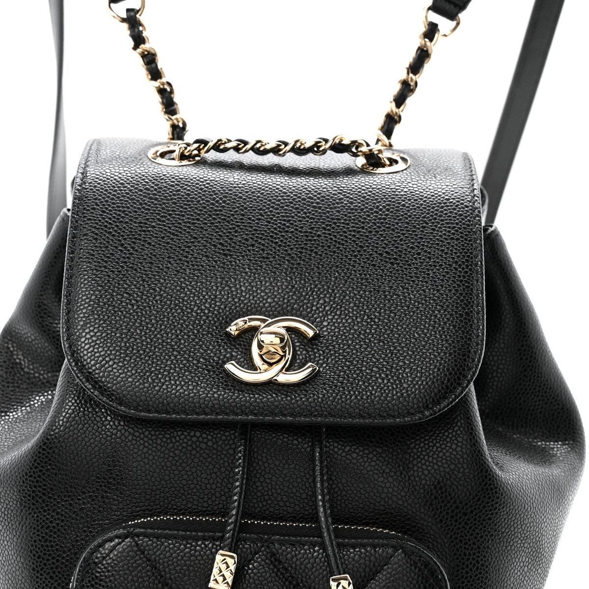 Caviar Quilted Mini Business Affinity Backpack Black