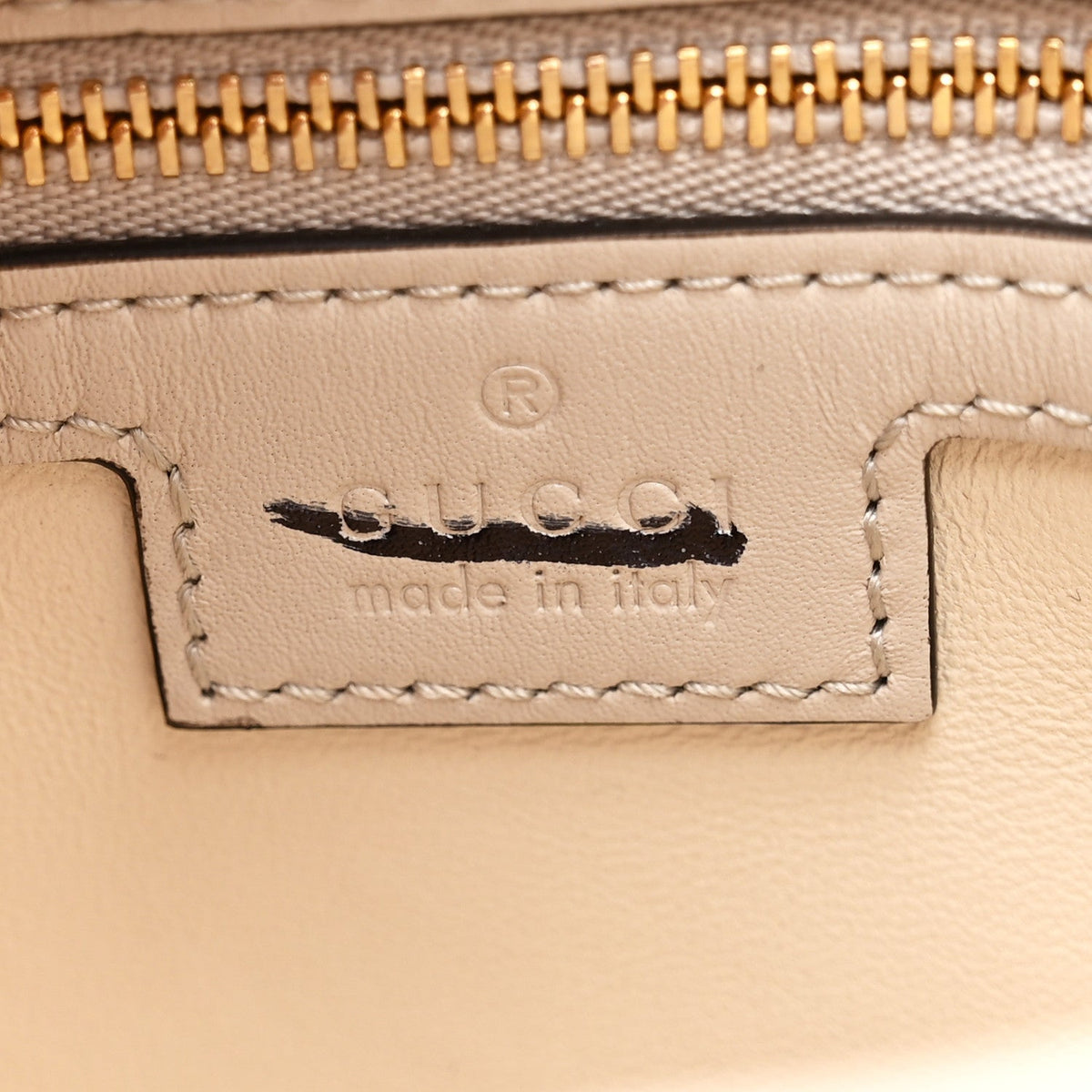 Ancora Calfskin Web Small Jackie Shoulder Bag Light Grey