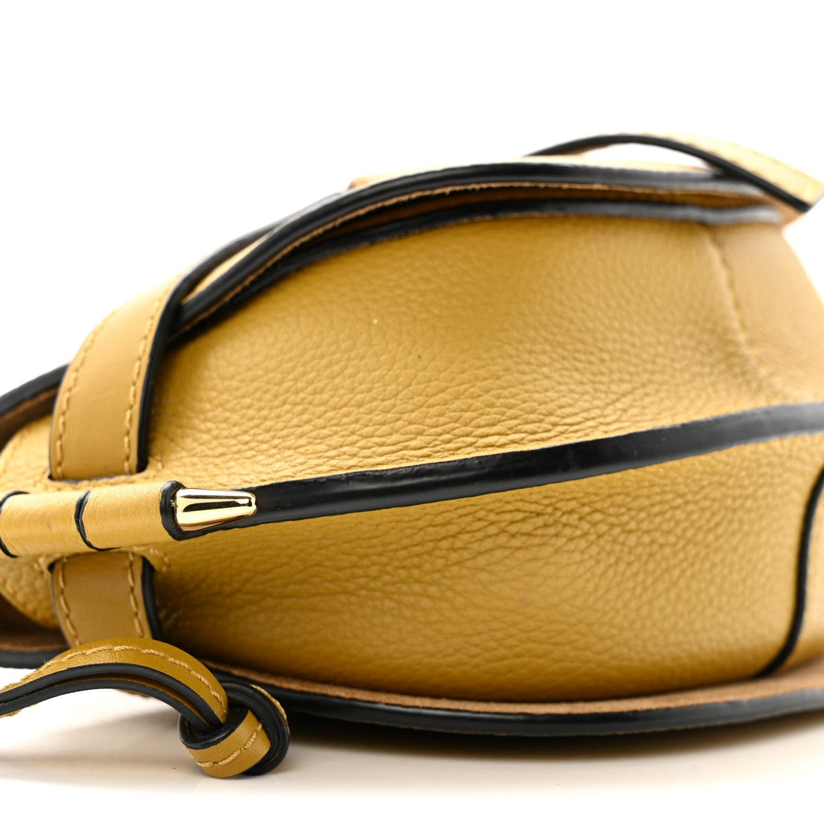 Grained Calfskin Mini Gate Crossbody Bag Yellow