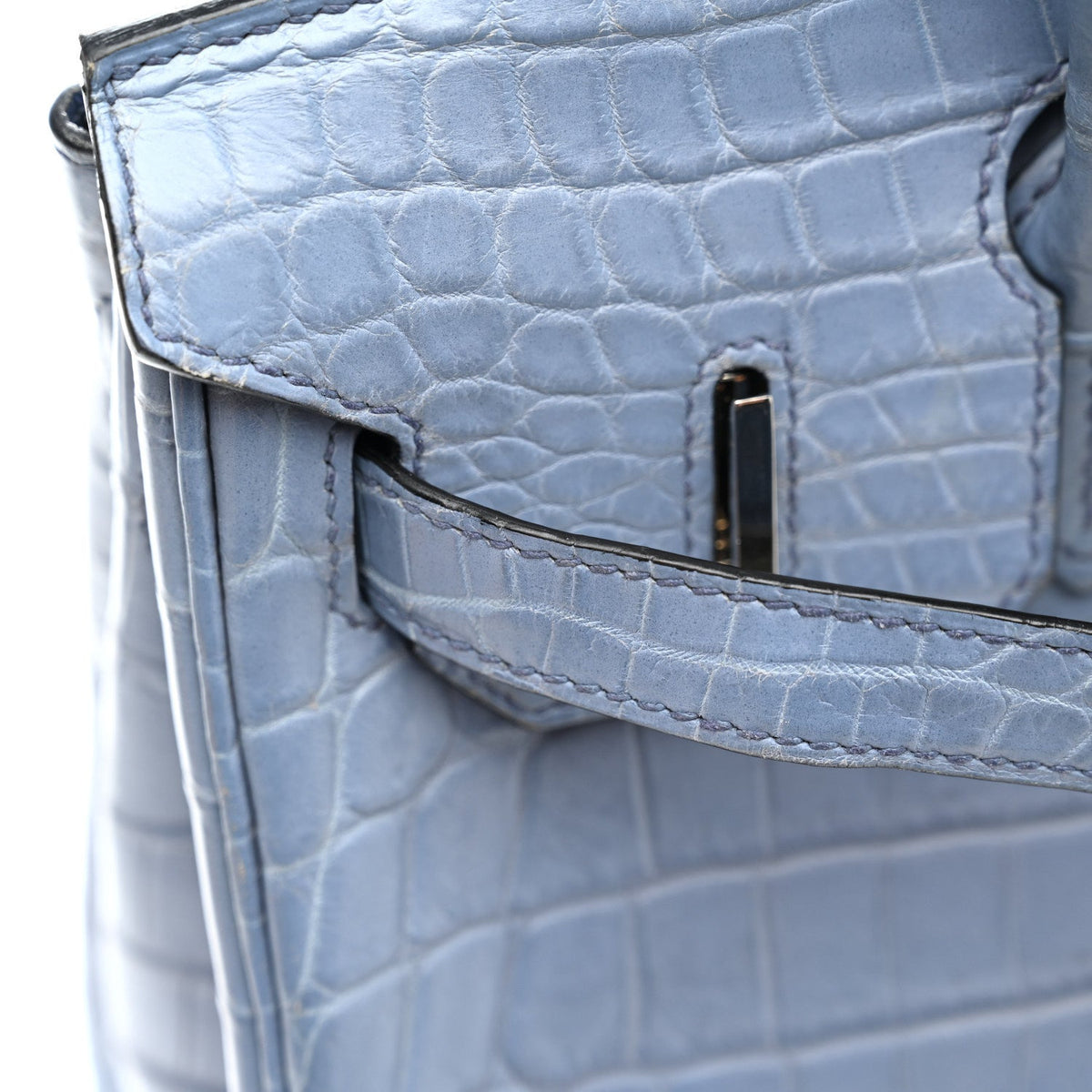 Matte Porosus Crocodile Birkin 30 Bleu Brighton