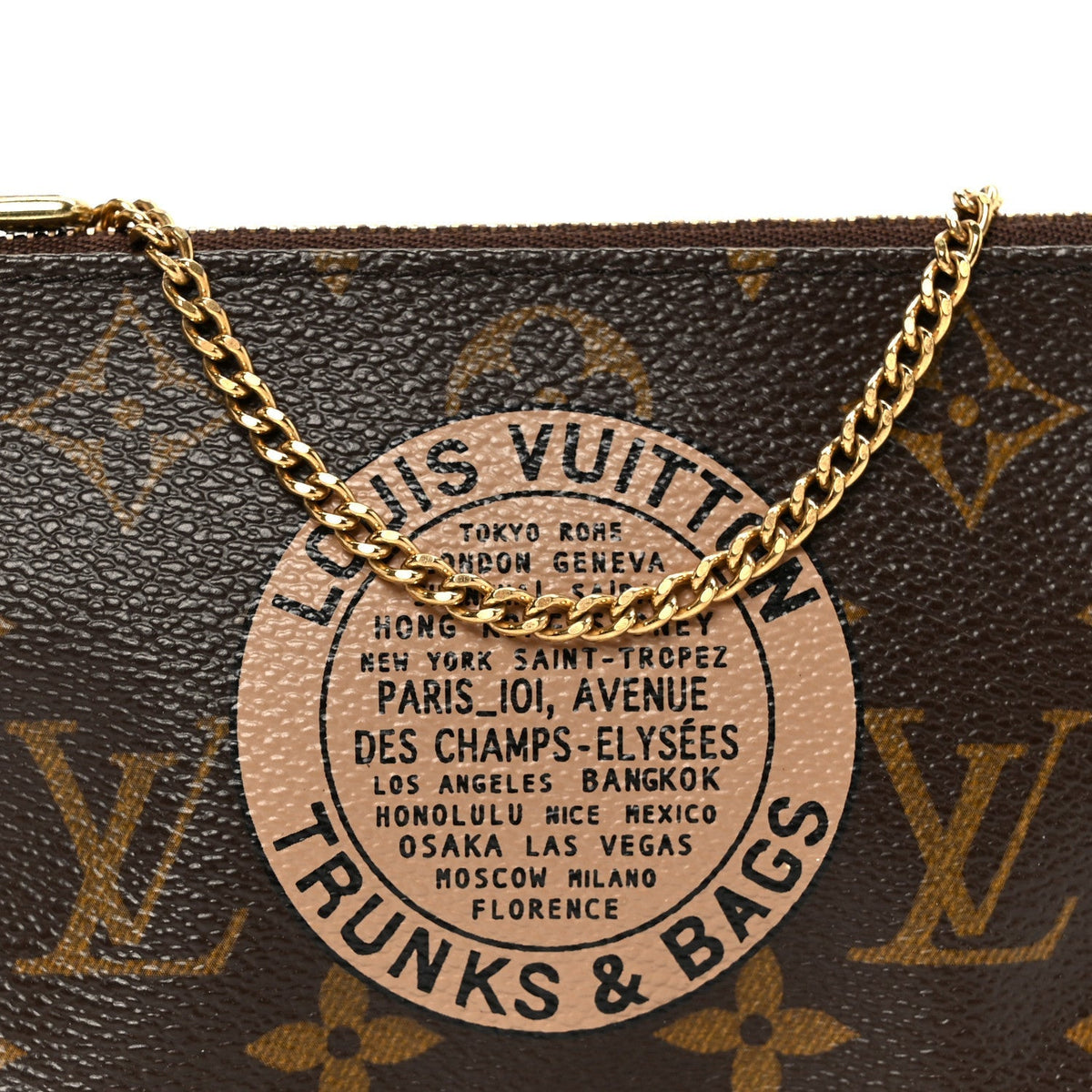Monogram Complice Trunks and Bags Mini Pochette Accessories Beige