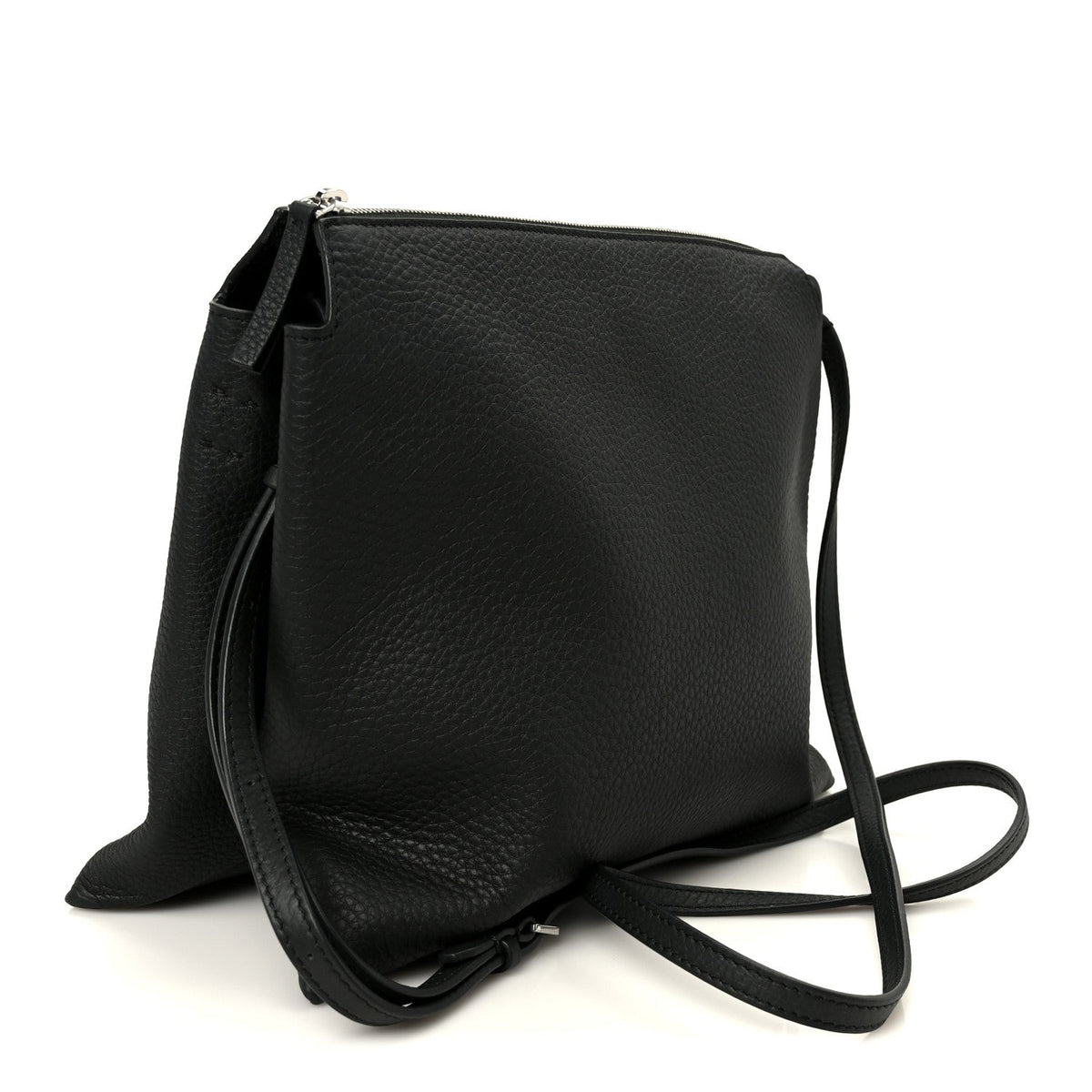 Grained Calfskin Nu Twin Bag Dark Pine