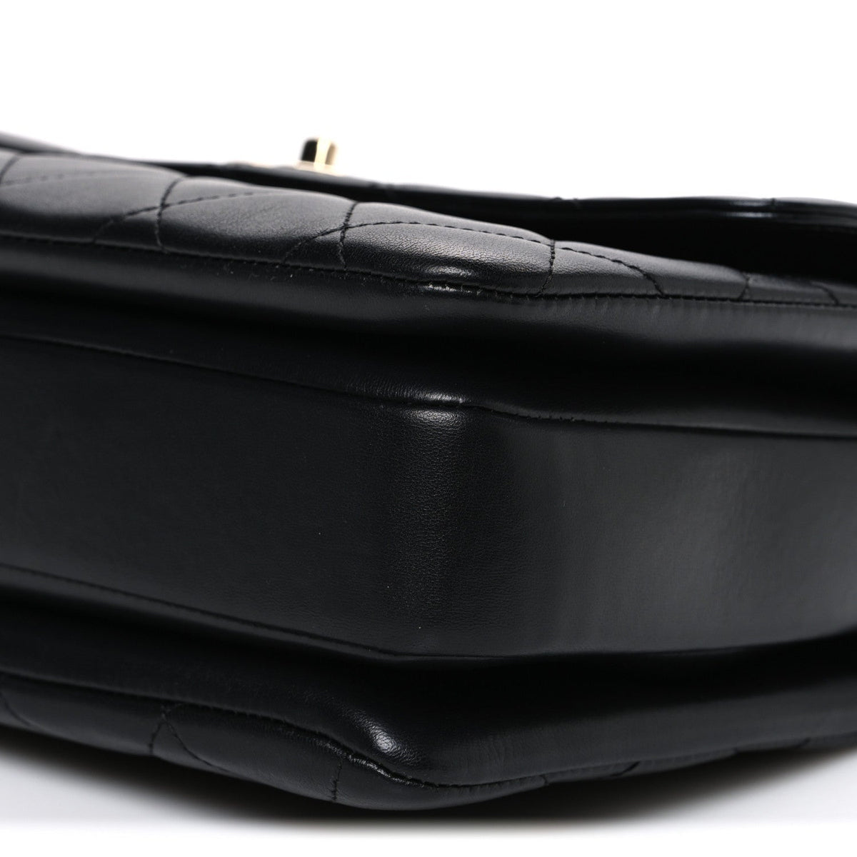 Lambskin Quilted Medium Trendy CC Flap Dual Handle Bag Black