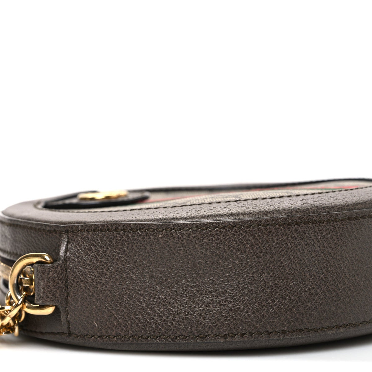 GG Supreme Monogram Web Mini Ophidia Round Shoulder Bag Brown