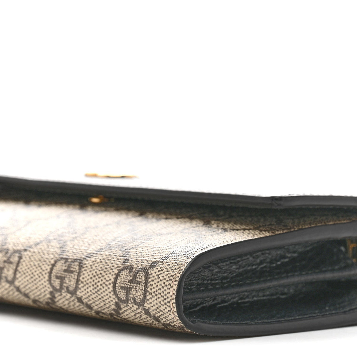 Dollar Calfskin GG Supreme Monogram Petite GG Marmont Wallet Chain Bag Black Beige Ebony
