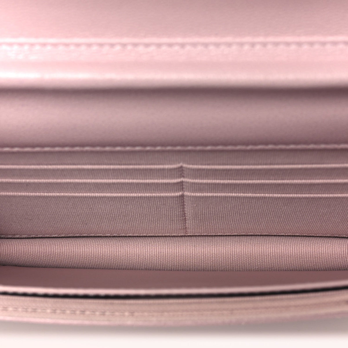 Caviar Quilted Studded CC Wallet on Chain WOC Light Pink