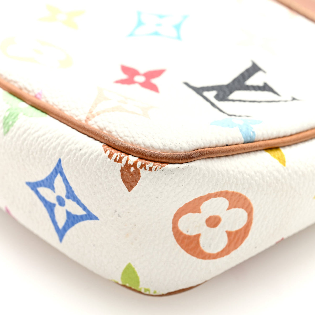 Monogram Multicolor Pochette Accessories White