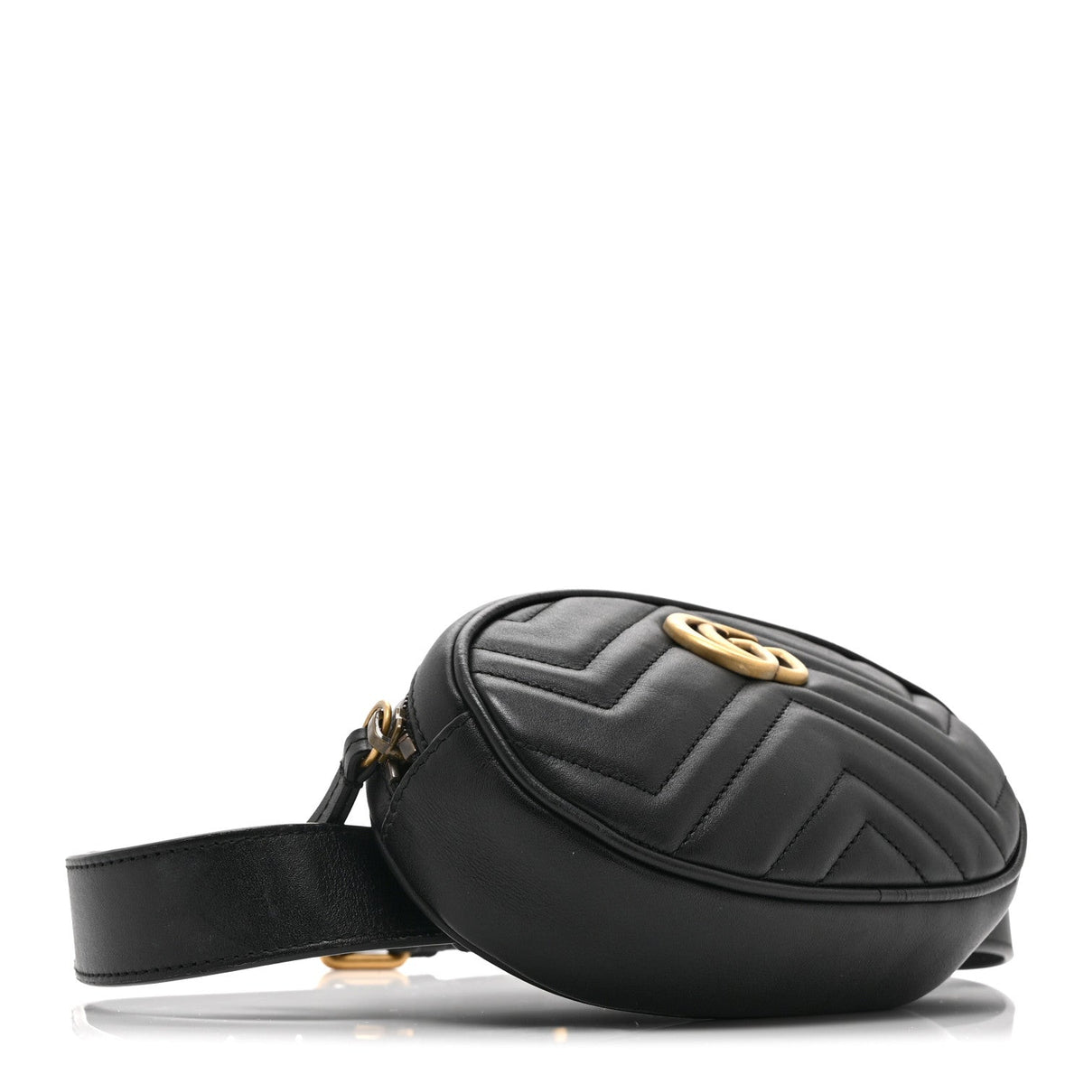 Calfskin Matelasse GG Marmont Belt Bag 85 34 Black