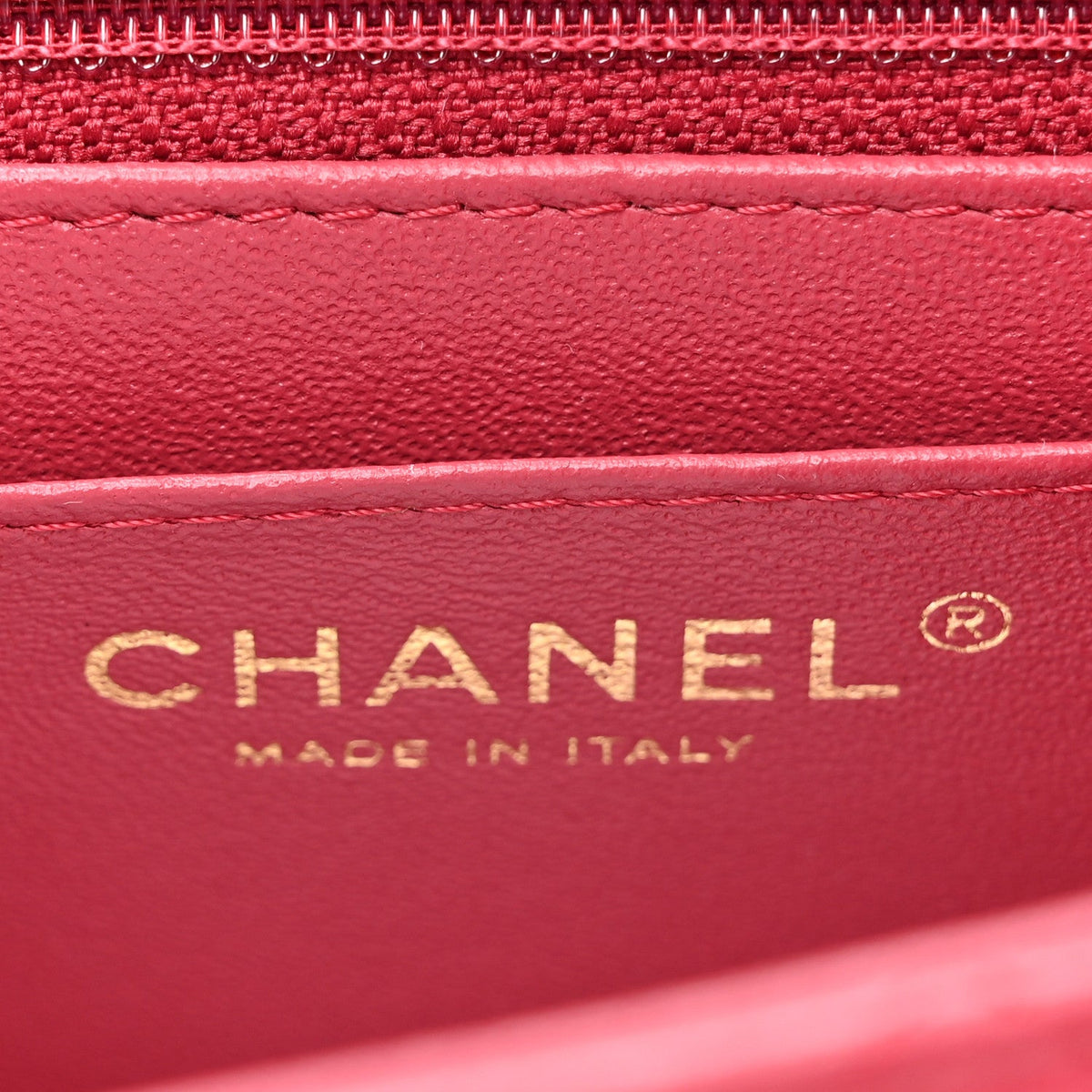 Lambskin Quilted Mini Square Flap Dark Pink