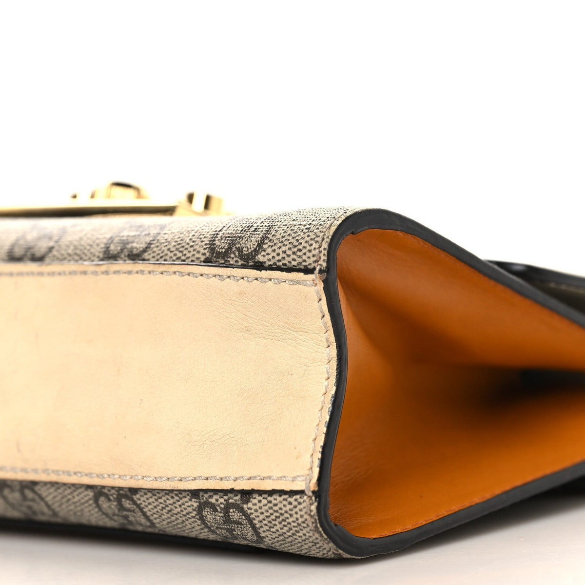 GG Supreme Monogram Calfskin Small Padlock Shoulder Bag Beige Mystic White Sun Oil