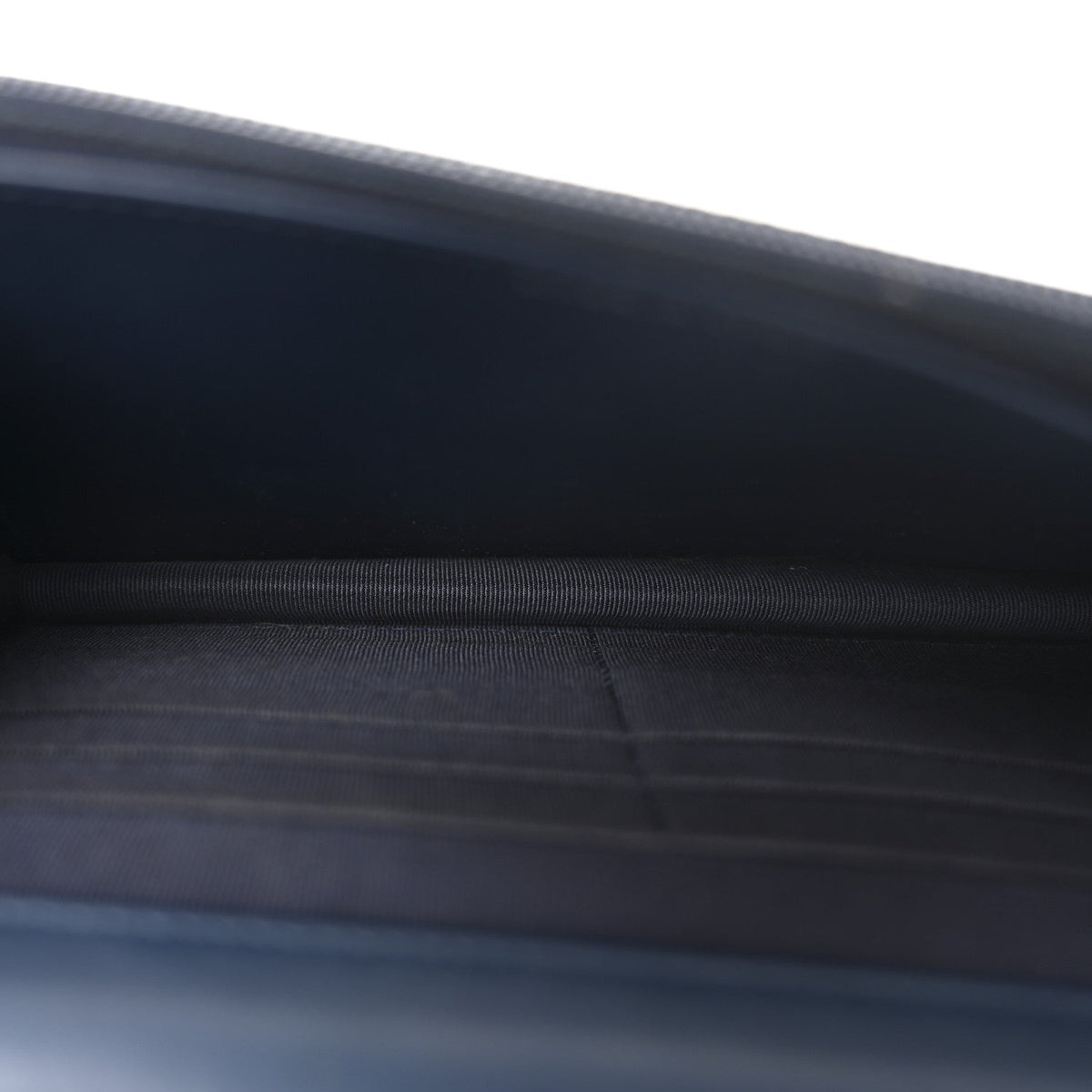 Patent Quilted Wallet On Chain WOC Navy Blue