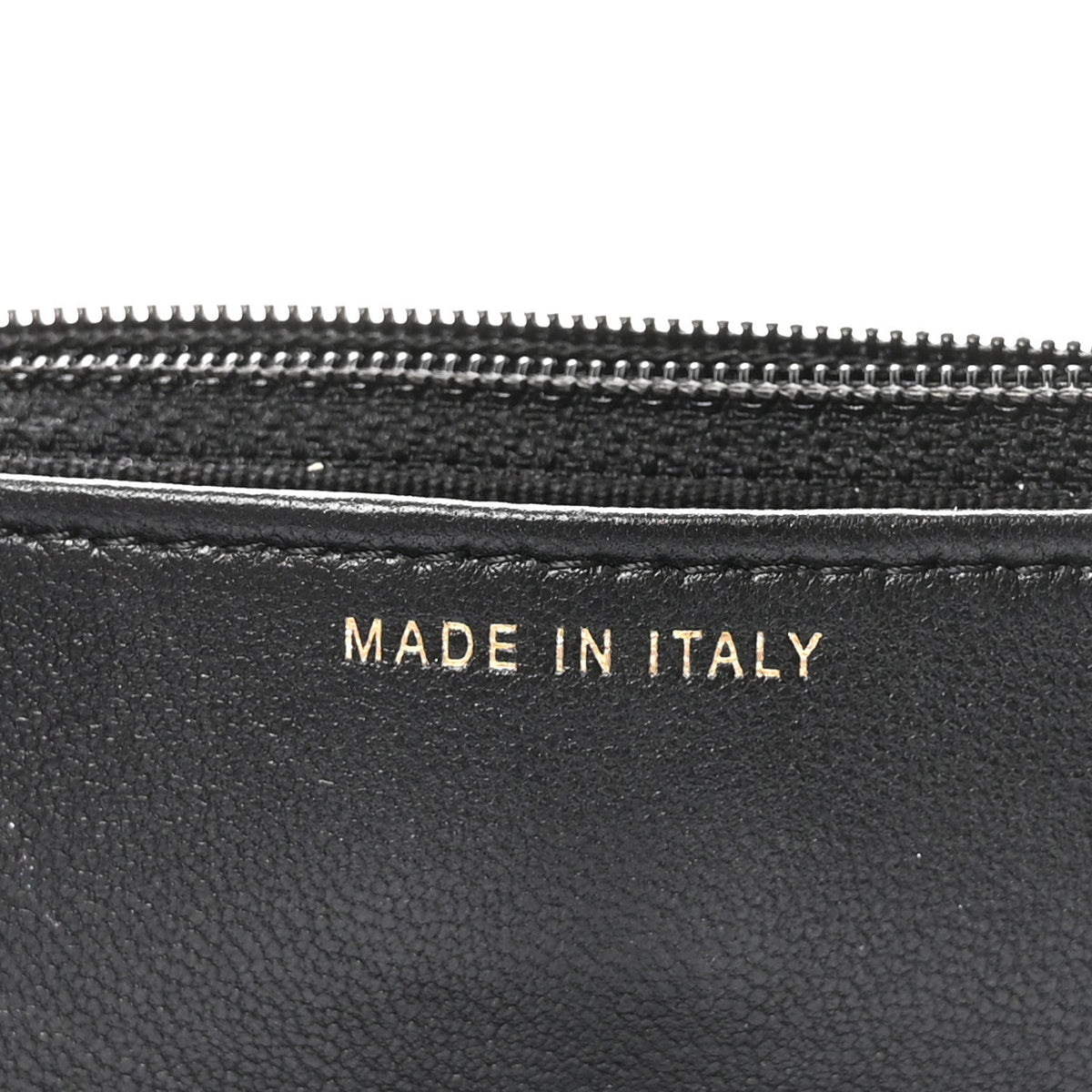 Lambskin Quilted Pearl Wallet On Chain WOC Black