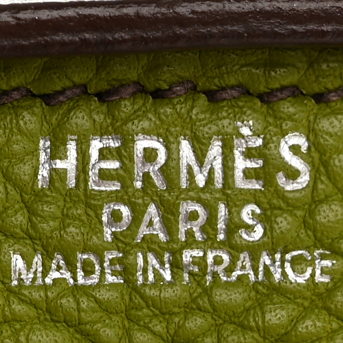 Fjord Togo Tri-Color Kelly Retourne 32 Vert Anis Gold Vert Olive