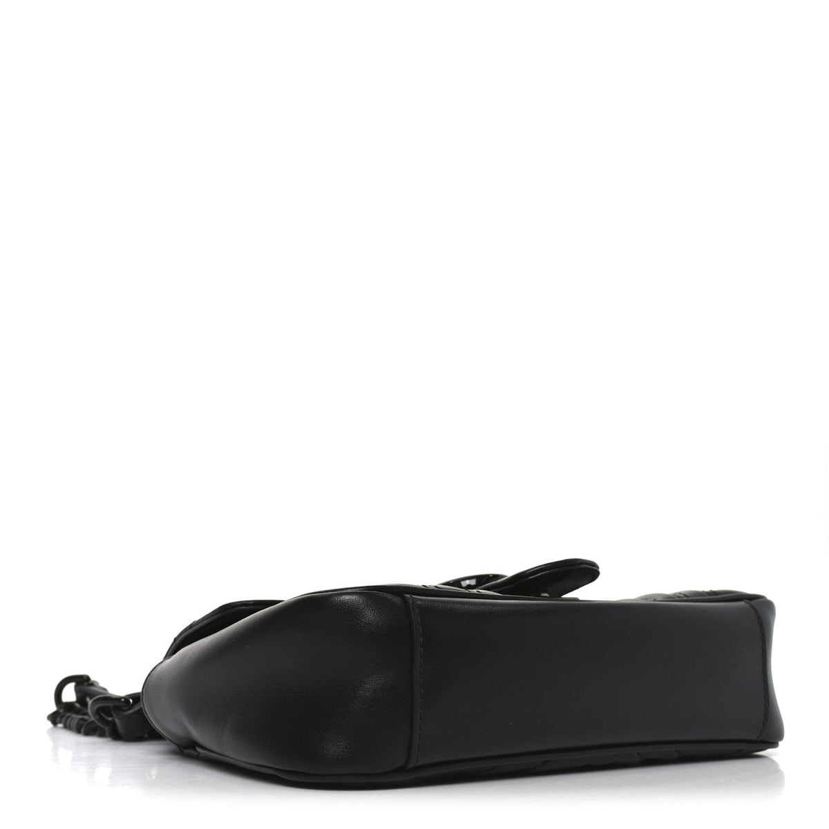 Calfskin Matelasse Monochrome Mini GG Marmont Shoulder Bag Black
